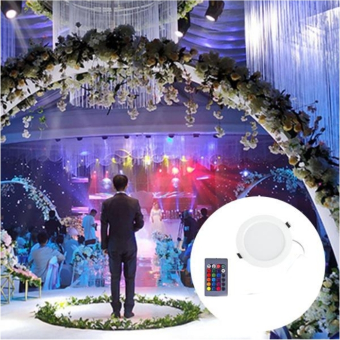 Plafonnier Encastrable LED RGB 16 Couleurs Avec Télécommande