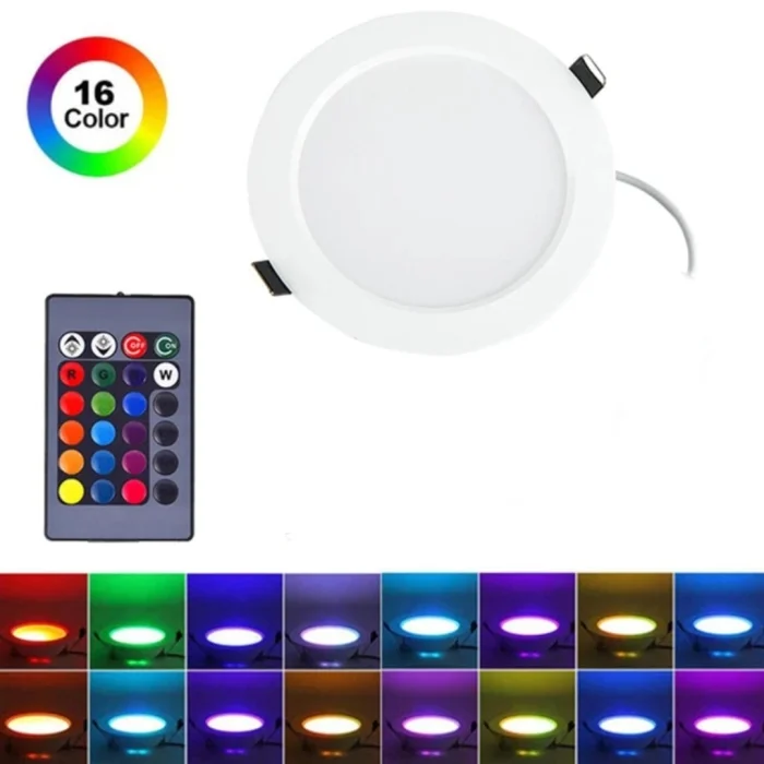 Plafonnier Encastrable LED RGB 16 Couleurs Avec Télécommande