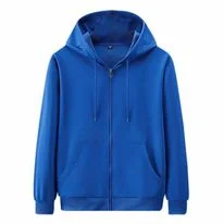 Sweat à Capuche Bleu En Coton