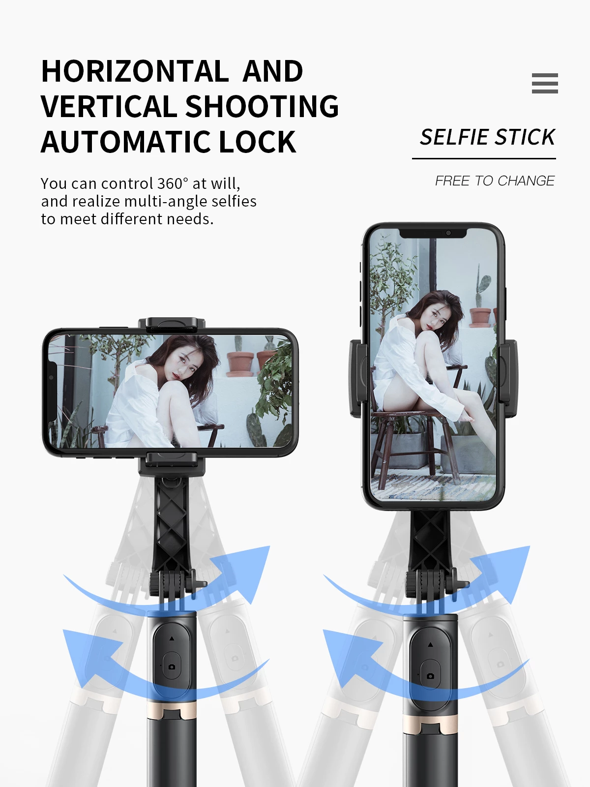 Gimbal - Stabilizer-L08 - Selfie Stick Tripod