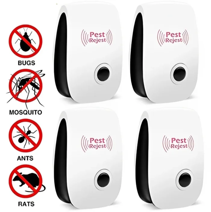 Pack De 4 Appareils Répulsif Ultrasonique - Anti Rats & insectes