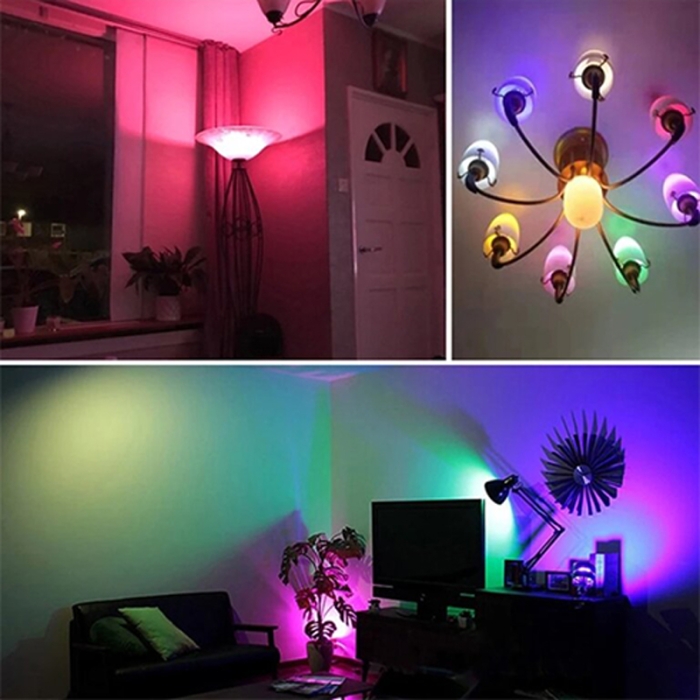Lampe LED RGB - 16 Couleurs - 4 Modes - Avec Télécommande - 10W - E27