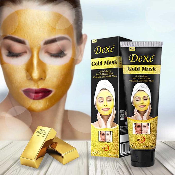 Dexe Masque Peel Off Gold Collagène Blanchissant Anti-rides Hydratant 24h (120g)