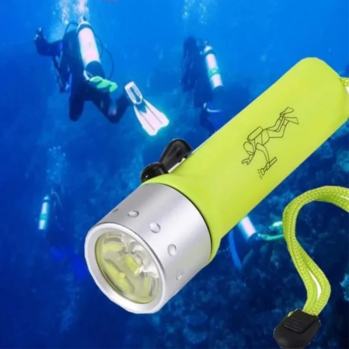 Torche Sous Marine Professional Flashlight - Waterproof - Jaune 