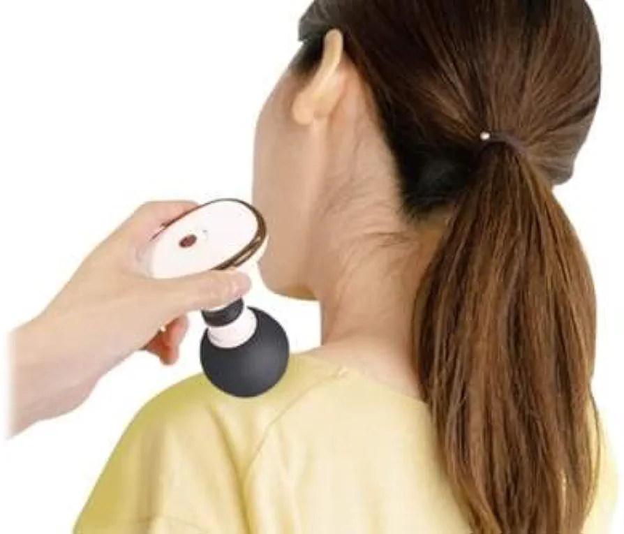Mini Masseur Portable – Masseur Corporel Personnel – Pour Soulager la Douleur et Détendre Les Tissus Profonds – Blanc