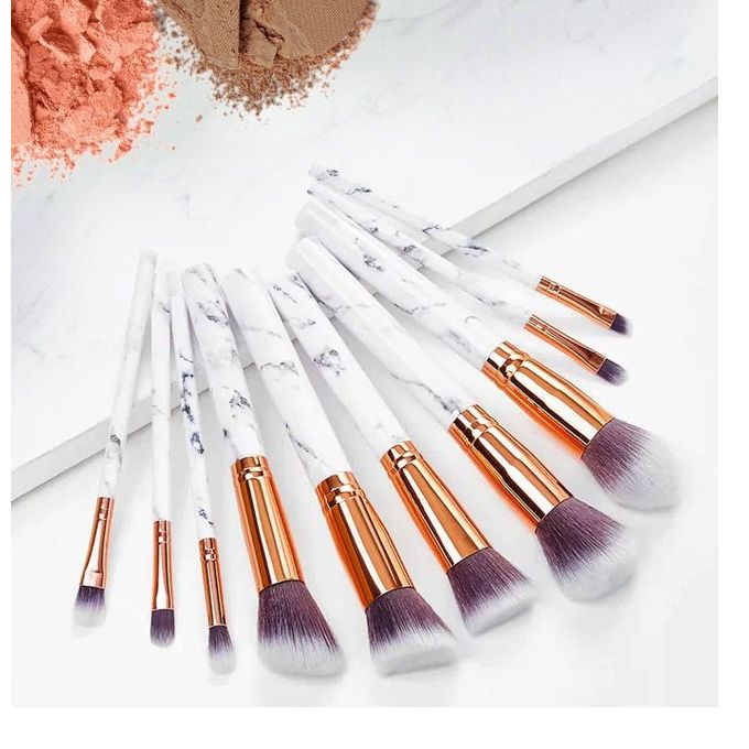 Pinceaux Maquillage - Marbre Blanc