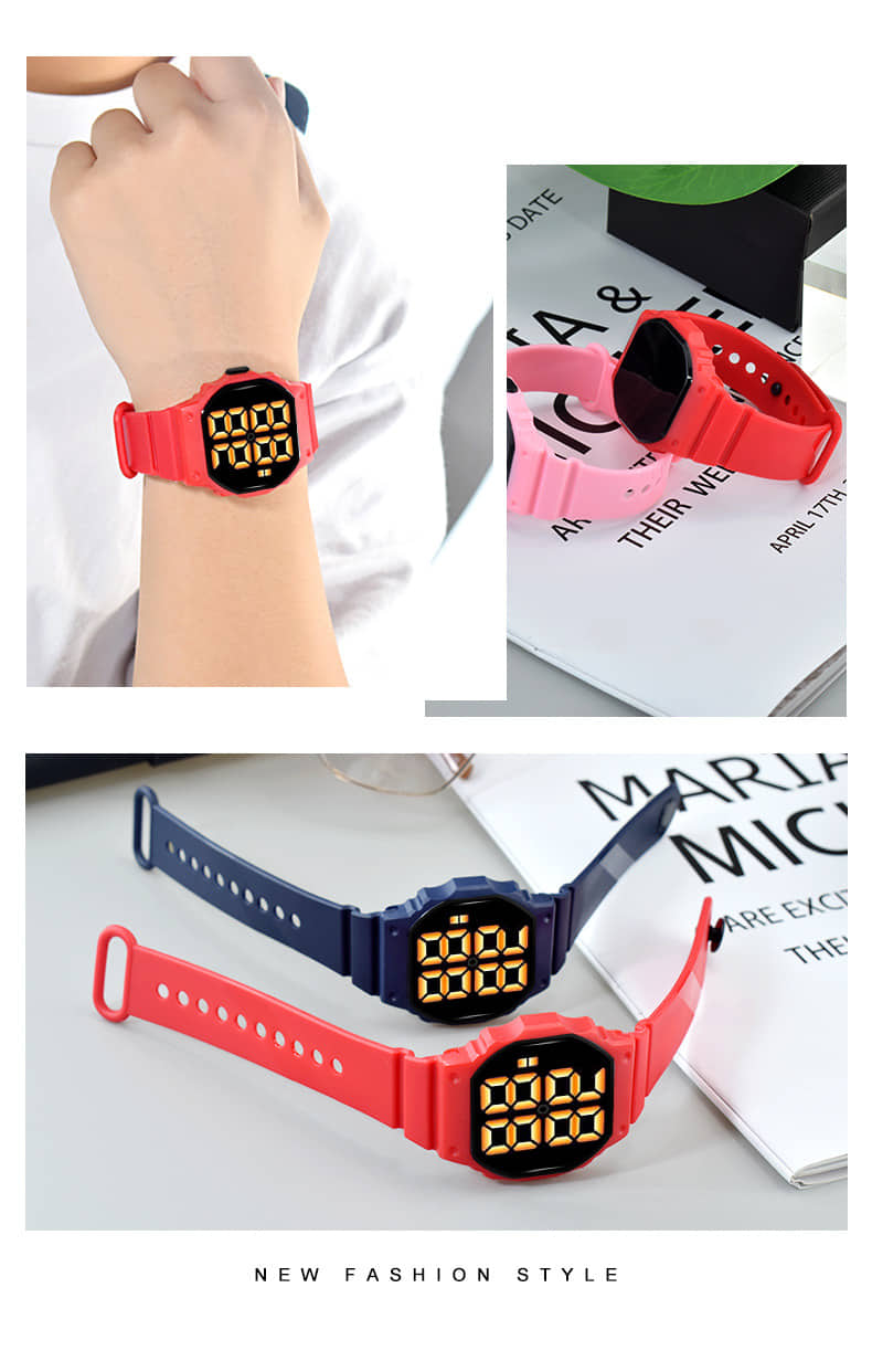 Montre Rouge Led Electronique Unisexe