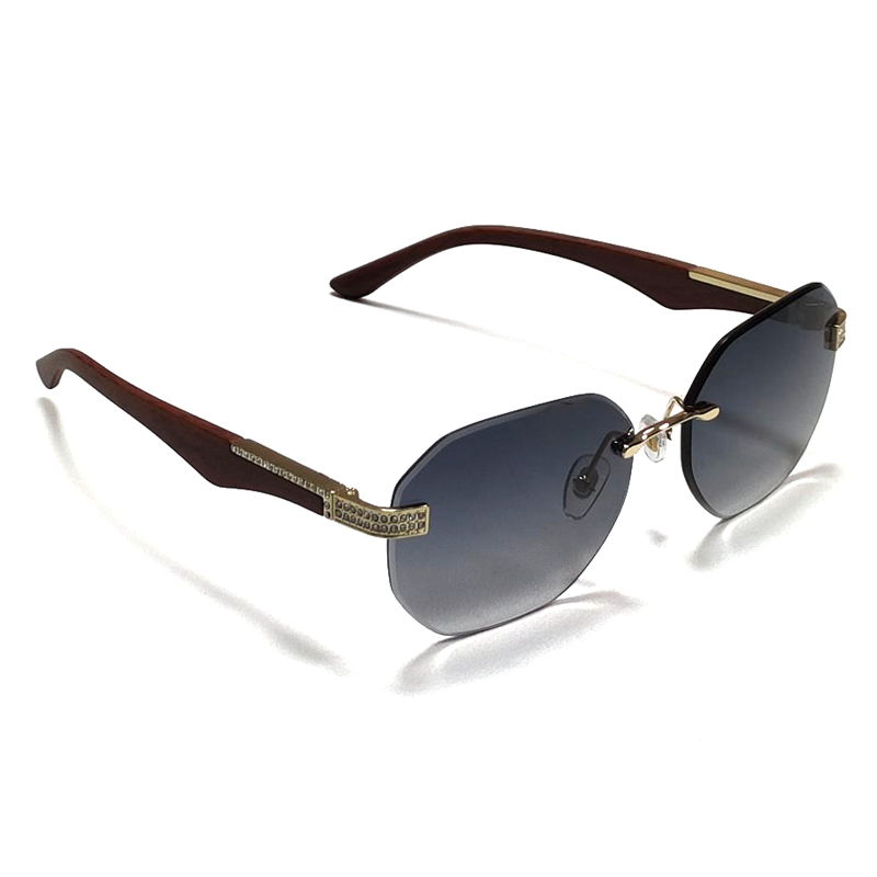 Lunette De Soleil Pour Femme Rond Marron