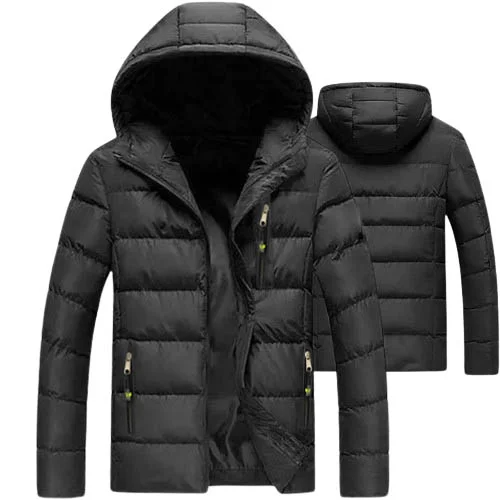 Doudoune à capuche Noir