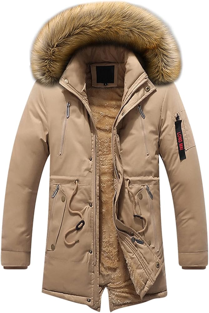 Blouson à Capuche Multi-Poches Beige Pour Homme