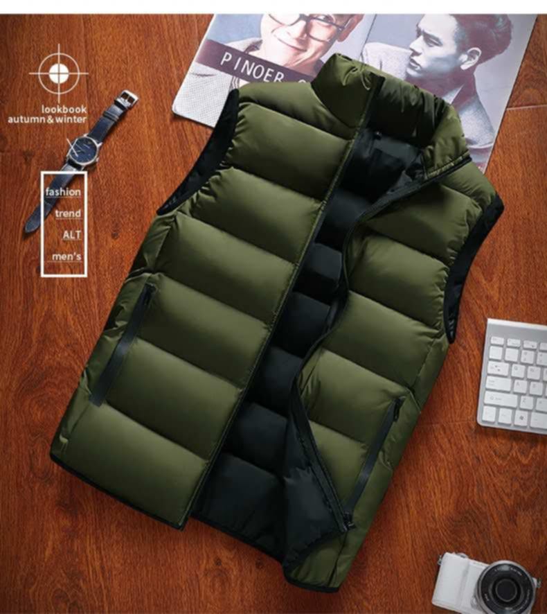 Un gilet doudoune sans manches pour homme