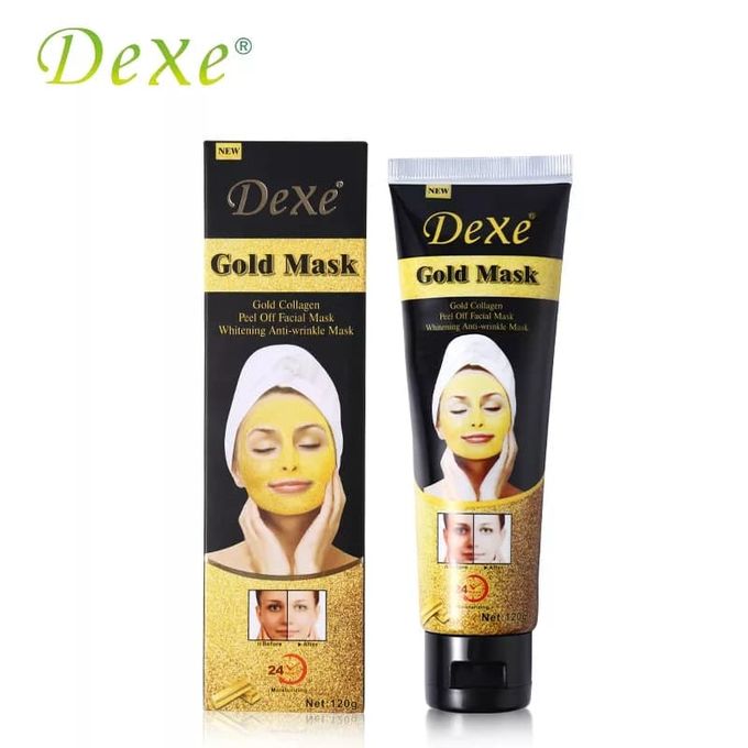 Dexe Masque Peel Off Gold Collagène Blanchissant Anti-rides Hydratant 24h (120g)