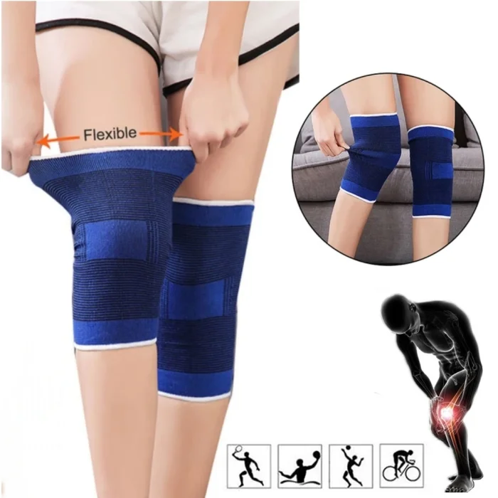 Pack De Deux Genouillères Confortable - Unisexe - Bleu