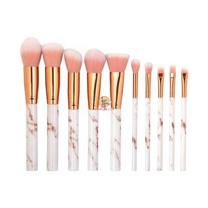 Pinceaux Maquillage - Marbre Blanc Rosé