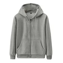Sweat à Capuche Gris En Coton