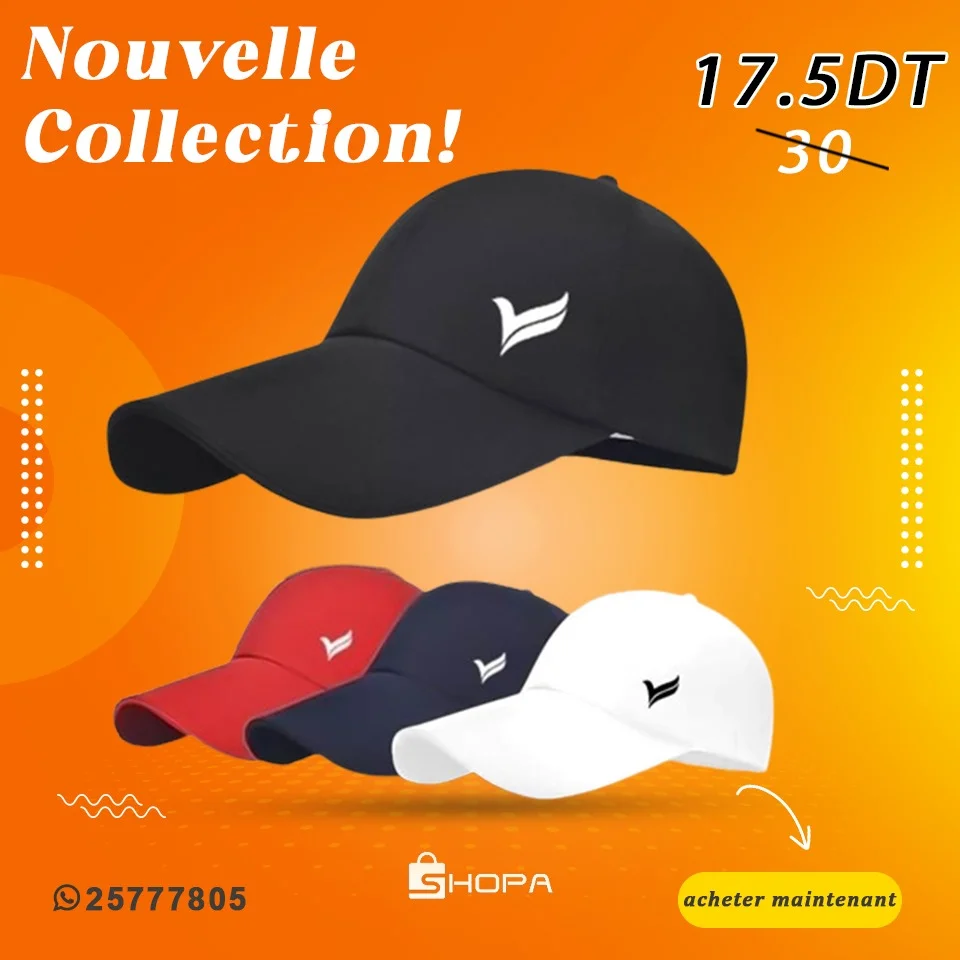 Casquette Pour Homme Blanche Avec Logo