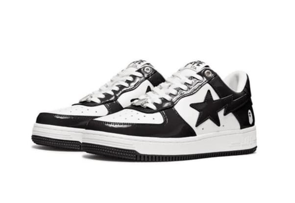 Baskets Bapesta Noir Et Blanc 