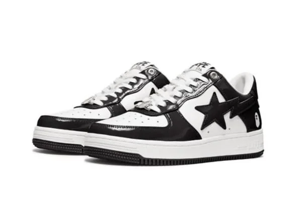Baskets Bapesta Noir Et Blanc 