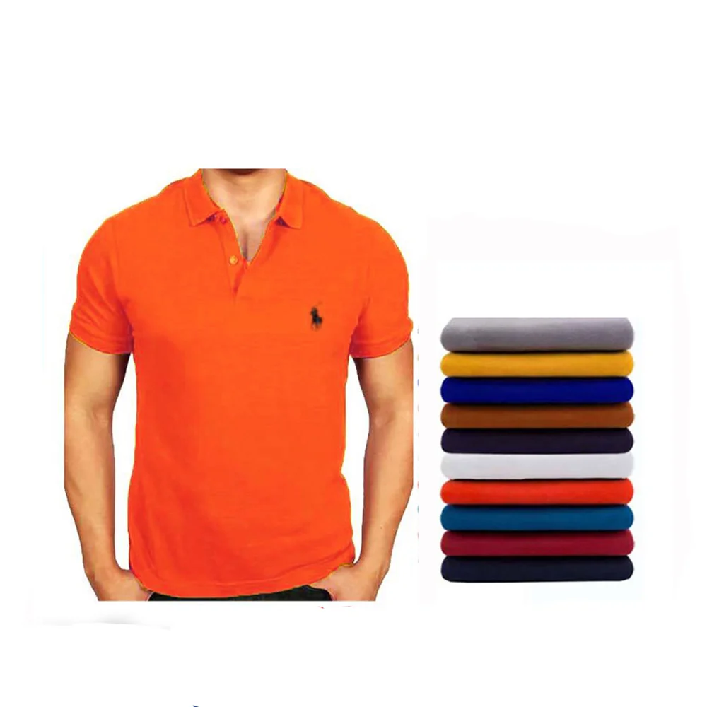Pull Orange Col Chemise