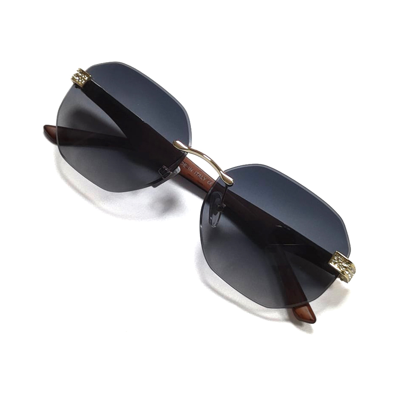 Lunette De Soleil Pour Femme Rond Marron